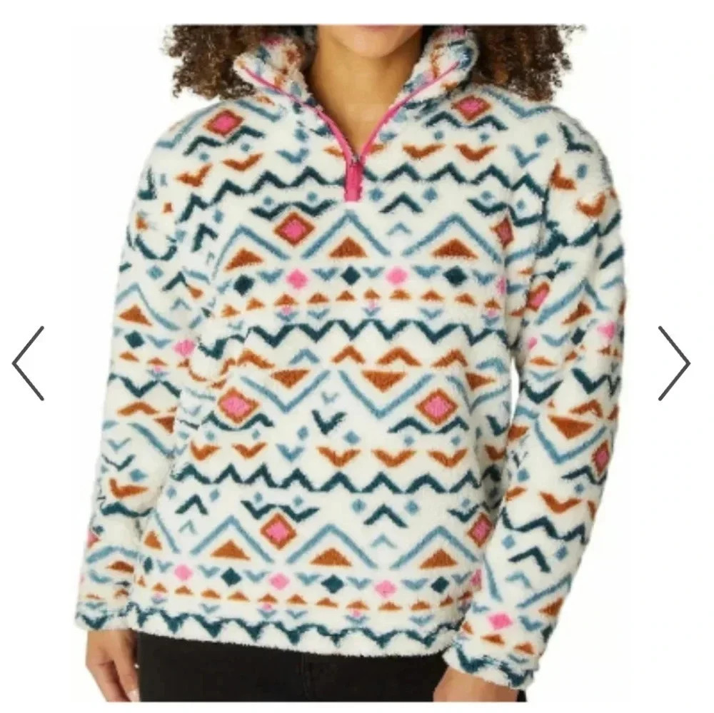 Eddie Bauer | Fleece 1/4 Zip Pullover with Western Pattern